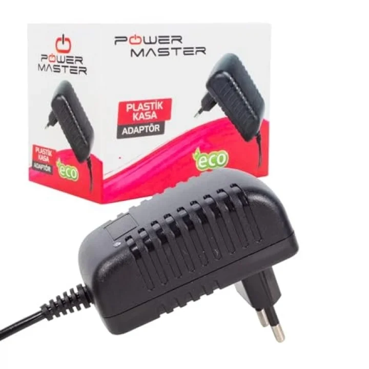 PM-4531 12 VOLT - 2 AMPER PLASTİK KASA PRİZ TİPİ ADAPTÖR 5.5 * 2.5 UÇ * MİNİ CİHAZ ADAPTÖRÜ