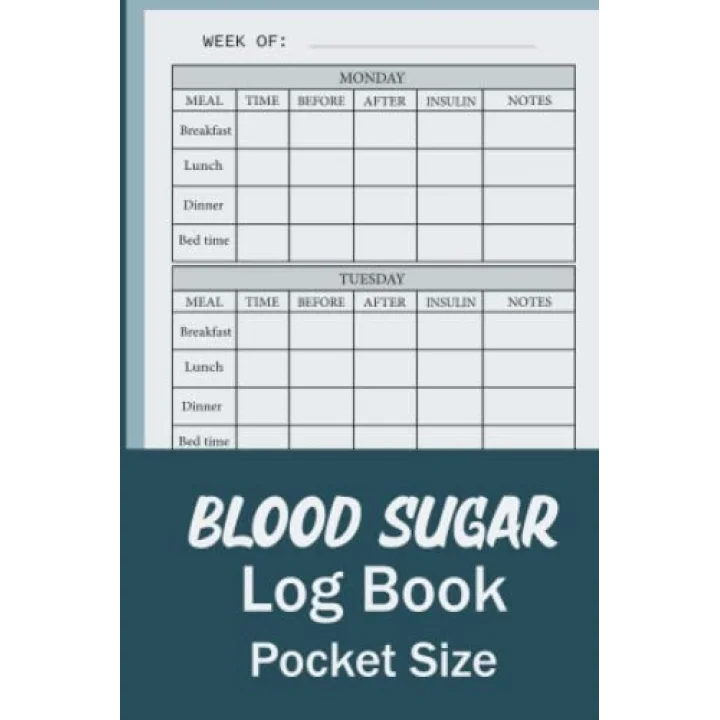 Pocket Size Blood Sugar Log Book: Small 4 x 6 inch Diabetic Logbook, 1 year Diabetes Diary, Weekly Blood Sugar Level Monitoring, 52 weeks Compact ... (Breakfast, Lunch, Dinner, Bedtime)