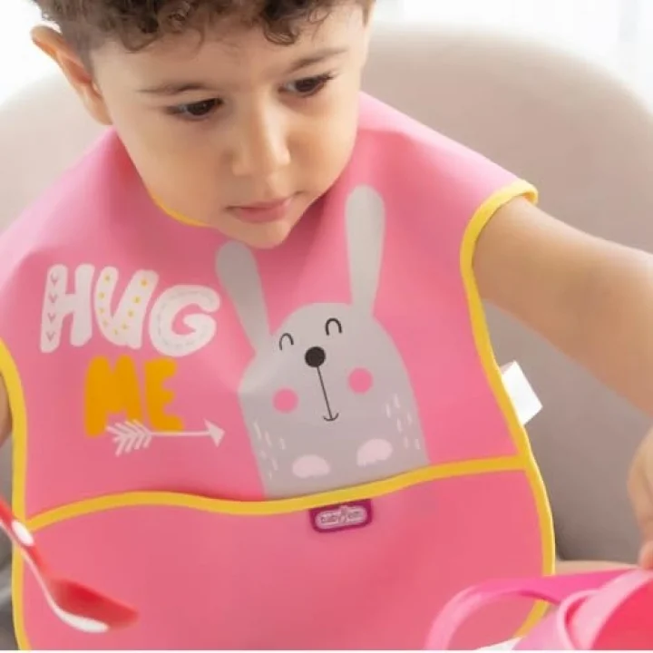 Poli Muşamba Önlük, Büyük, Pembe