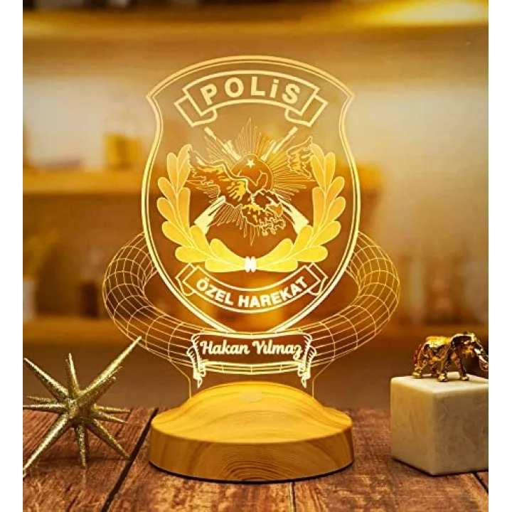 Polis Özel Harekat Kişiye Özel Özel Harekat Amblemli Led Lamba