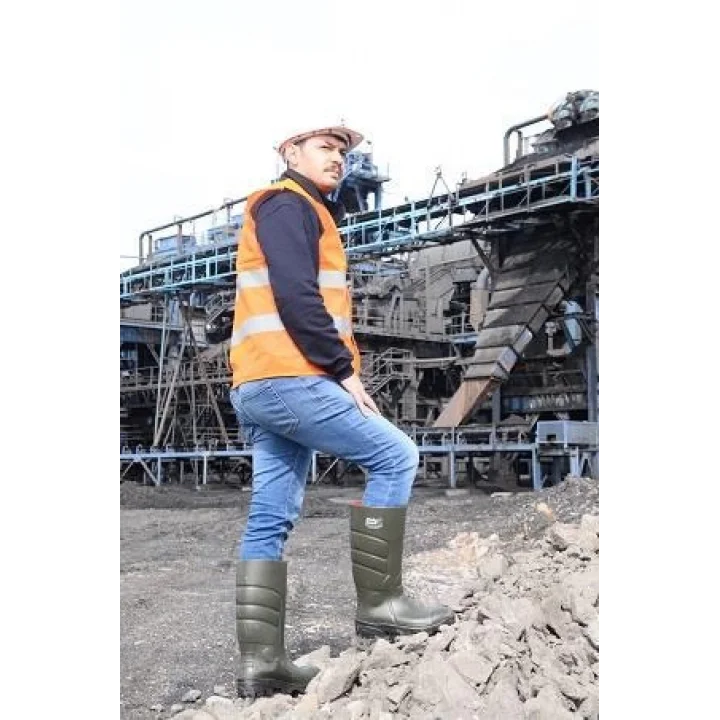 Mey İthalat® Pollyboot Vega 36 Numara Çelik Burunlu Çizme Poliüratan