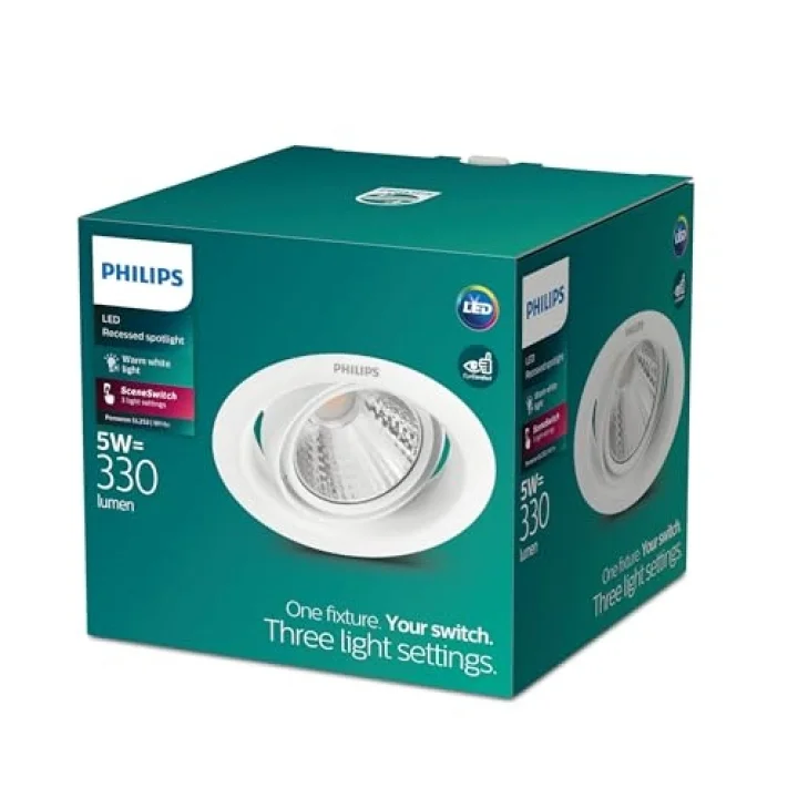 Pomeron Gömme Spot Işık 5W 330 Lumen 2700K Sarı Işık