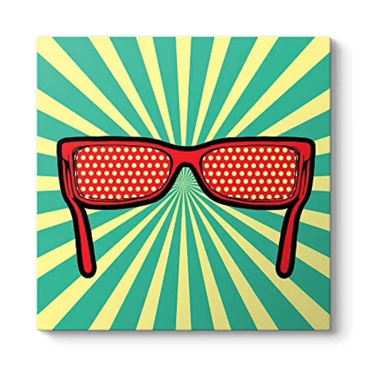 Pop Art Gözlük Tablosu 30 x 30