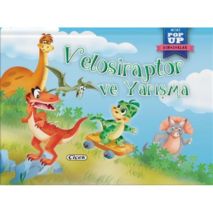 Pop-Up Mini Dinozorlar - Velosiraptor Ve Yarışma