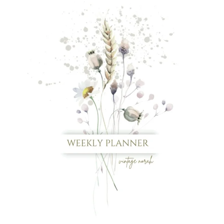 POPPY DAISY WEEKLY PLANNER~ A4 100 PAGES. LINED. UNDATED