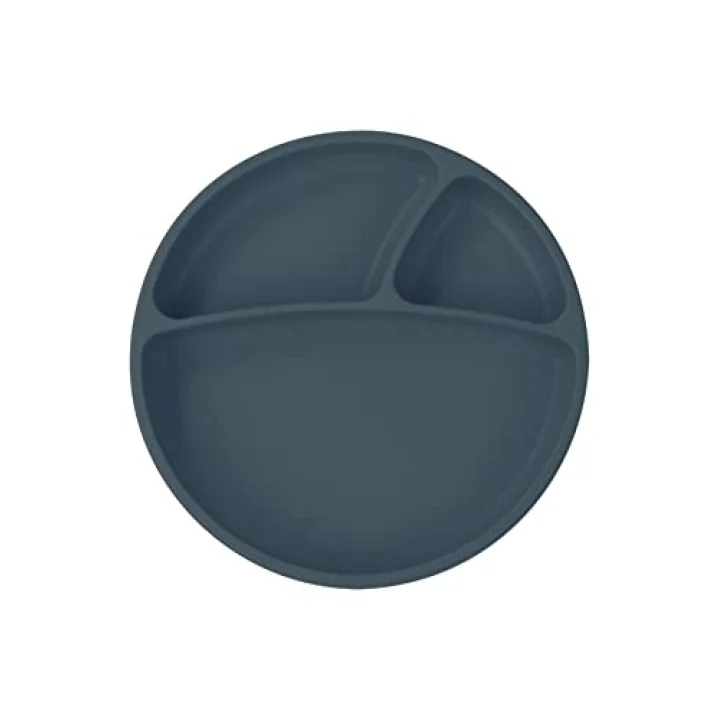 Porsiyon Vakum Tabanlı Silikon Tabak Deep Blue