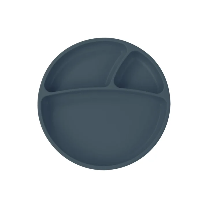 Porsiyon Vakum Tabanlı Silikon Tabak Deep Blue