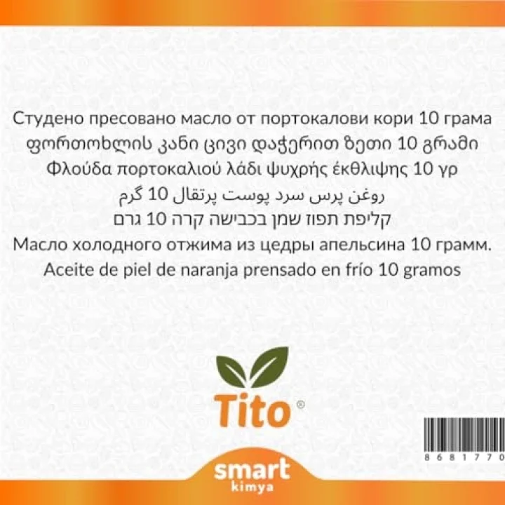 Portakal Kabuğu Soğuk Sıkım Yağı Citrus sinensis 10 g