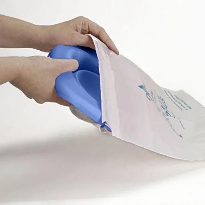 Potette Plus Katlanabilir Yeniden Kullanılabilir Astar Ev Kullanımı İçin 2si 1 Arada Potette Plus Lazımlık (Ayrı satılır) (Mavi), 1 Adet (1li Paket)