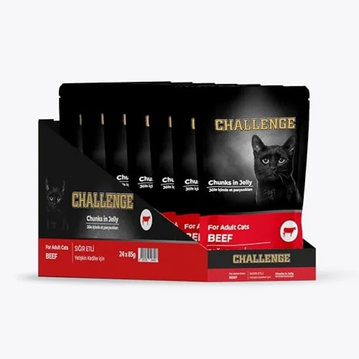pouch sığır etli yaş kedi maması 85grx24ad