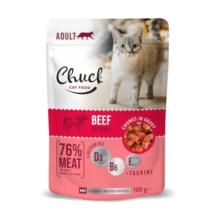 Pouches, Yetişkin, Dana Etli 100 Gr x 24 adet