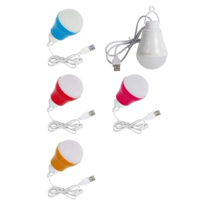 Power Master Usb Kablolu 5 Watt Beyaz Led Ampul%90 Enerji Tasarrufu Renkli
