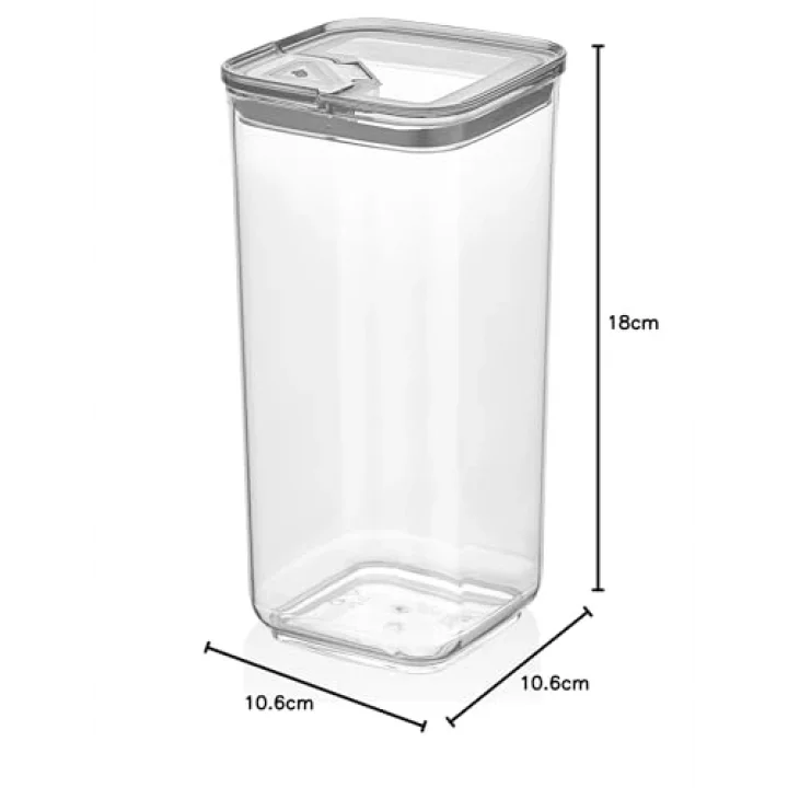 Pratik Kare Saklama Kabı, 3X1200 Ml