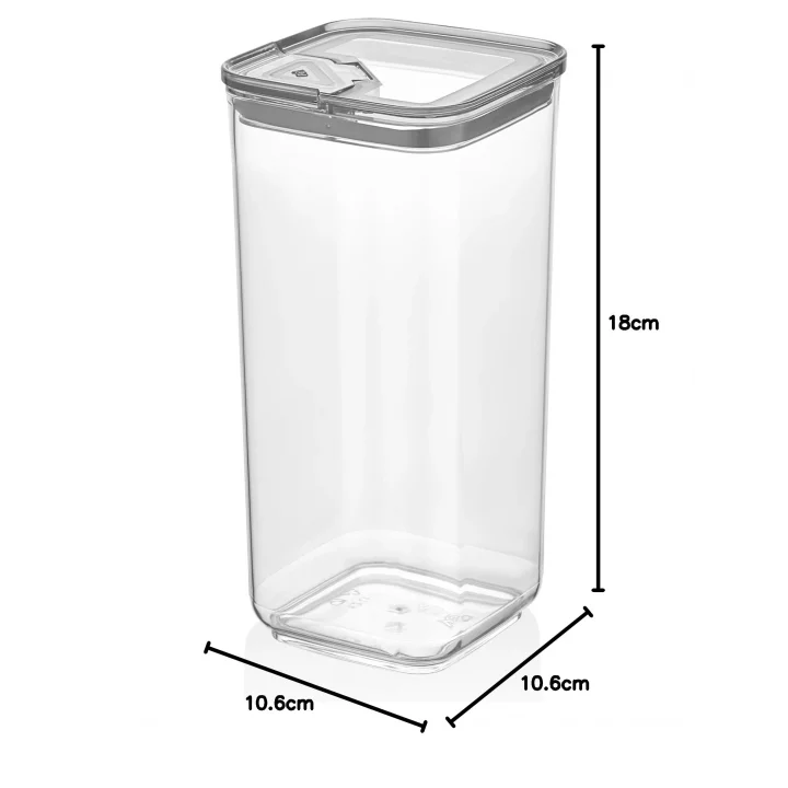 Pratik Kare Saklama Kabı, 3X1200 Ml