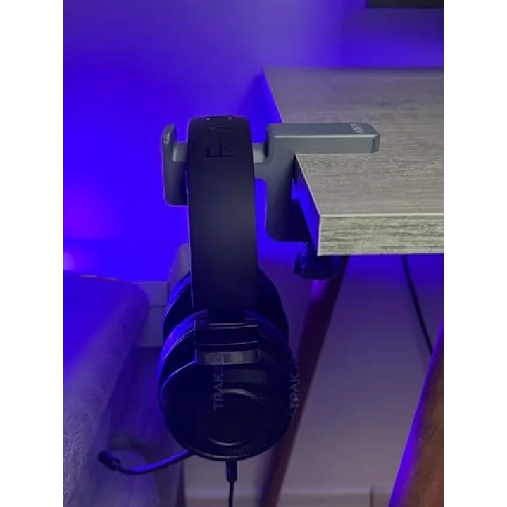 Premium Asılabilir Kulaklık Standı – Sağlam, Kaydırmaz Keçeli, Ergonomik Stand, Steel Gray Edition