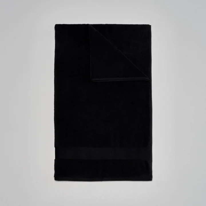 Premium Pamuk 85x150 cm Banyo Havlusu Siyah