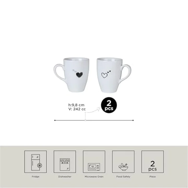 Pretty 2 Parça Mug Bardak