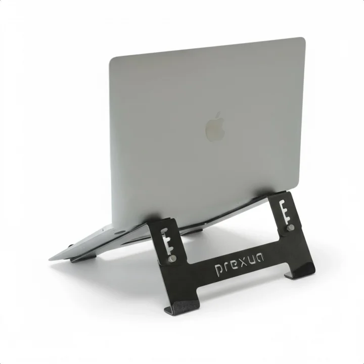 Prexua Stepper Laptop Standı - Notebook Yükseltici Altlık - Metal - Siyah - STP4025 (Siyah, Medium)