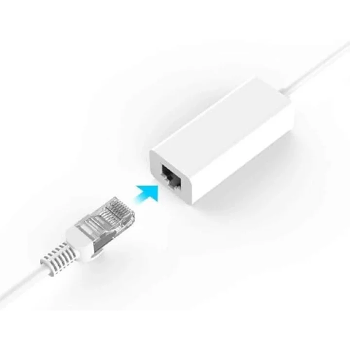 PrimeX PX-2131C Type-C to RJ45 Ethernet Adaptör, USB-C 10/100Mbps Kablolu İnternet Çevirici, Type-C USB Network Dönüştürücü, PC Laptop MacBook İçin RJ45 LAN Adaptör, Win10/11 Mac Linux Tak Çalıştır