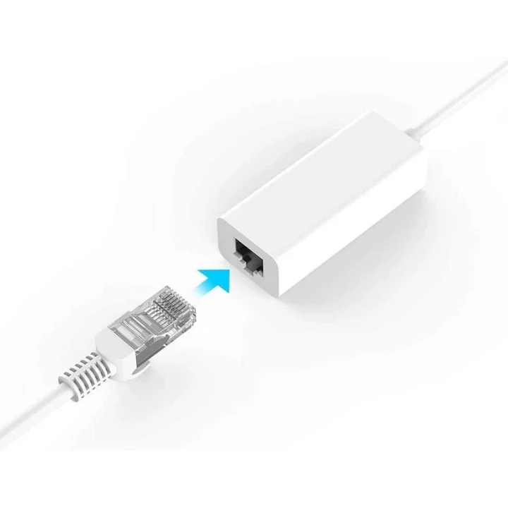 PrimeX PX-2131C Type-C to RJ45 Ethernet Adaptör, USB-C 10/100Mbps Kablolu İnternet Çevirici, Type-C USB Network Dönüştürücü, PC Laptop MacBook İçin RJ45 LAN Adaptör, Win10/11 Mac Linux Tak Çalıştır