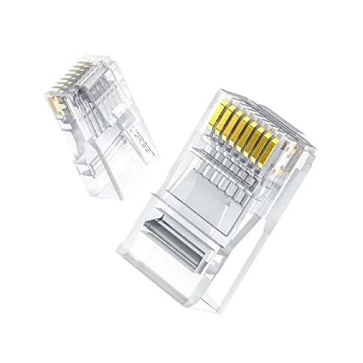 PrimeX PX-COB8P RJ45 Jack, 100’lü Paket UTP Ethernet Konnektör, 8P8C Network LAN Kablo Ucu, İnternet Kablosu Sonlandırma Plug, Modem Router Switch Patch Panel Kamera Sistemi Bağlantı Jakı