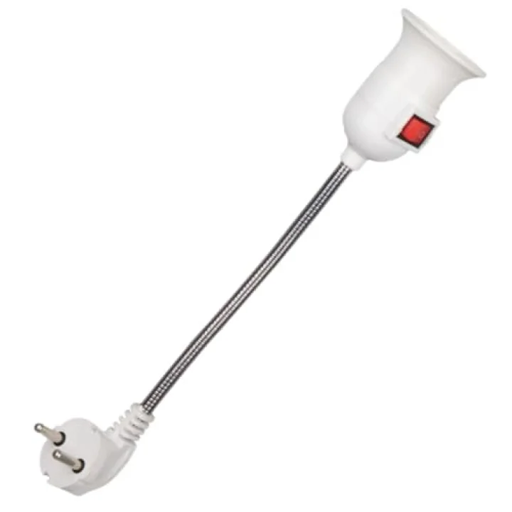 Prizden E27 Duya Dönüştürücü 26cm Spiralli Anahtarlı Duy