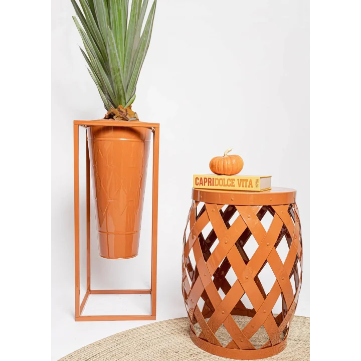 Prizma Vazo & Saksı Terracota 70x30x30 cm