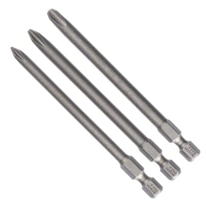Pro 3 parça.-Set ekstra sert tornavida ucu Phillips vidalar-(Uzunluk: 89 mm)