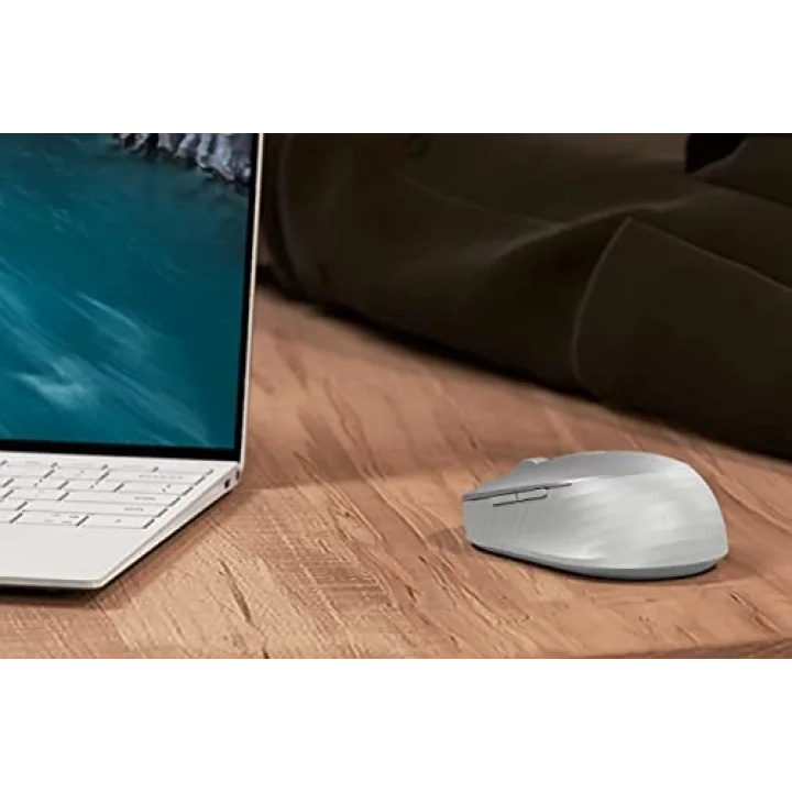 Pro Premium Compact Mouse – MS7421W – Platinum Gümüş – 570-ABLO 2.4GHz kablosuz, Bluetooth 5.0, 3 cihaz desteği, 1600 DPI, USB-C şarj, 5 programlanabilir tuş, ergonomik kompakt tasarım