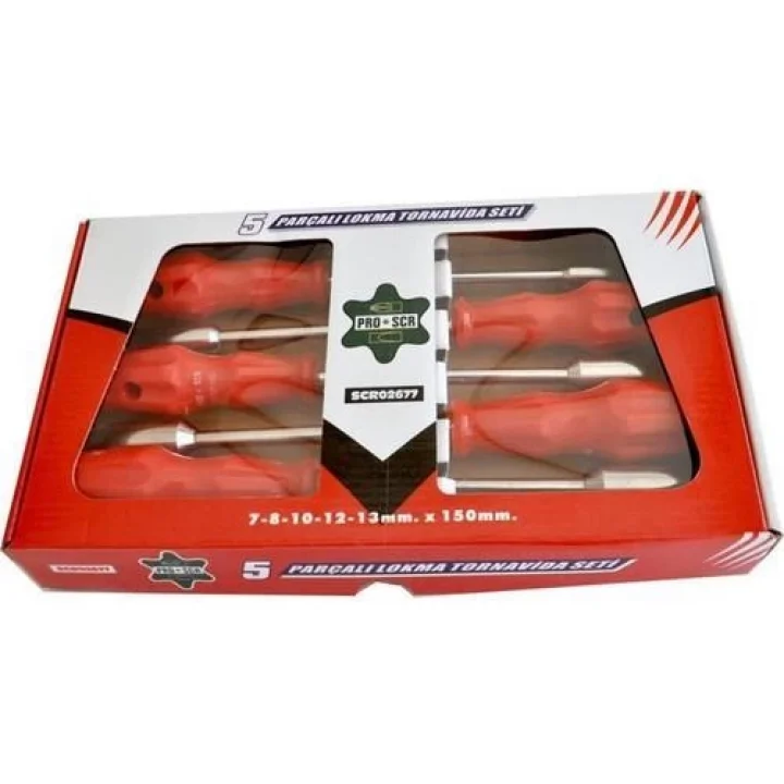 Mey İthalat® Pro-Scr 02677 Lokma Tornavida Seti 5 Parça