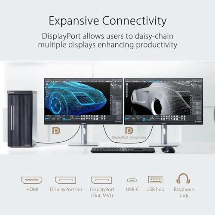 ProArt PA278CFRV 27 IPS HDR 2560x1440 5ms 100Hz 350cd DP HDMI USB-C Hoparlör VESA 3YIL 95% DCI-P3, Calman Verified, PD 96W PIVOT Monitör