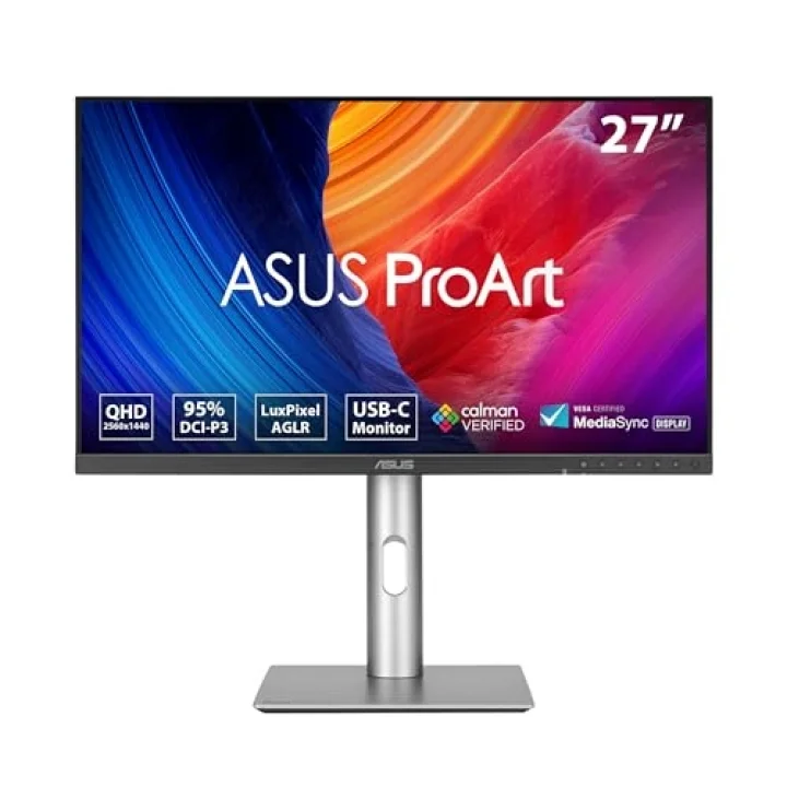 ProArt PA278CFRV 27 IPS HDR 2560x1440 5ms 100Hz 350cd DP HDMI USB-C Hoparlör VESA 3YIL 95% DCI-P3, Calman Verified, PD 96W PIVOT Monitör