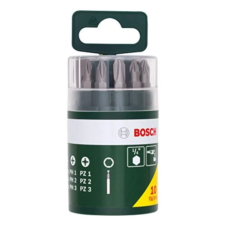Professional Accessories Vidalama Ucu Seti, Yeşil, 10 Adet