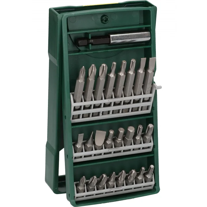 Professional Accessories X/Line Mini 25 Parça Vidalama Seti, Plastik Kutu, Yeşil
