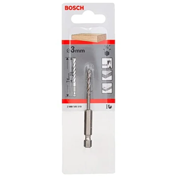 Professional Altıgen Şaftlı Ahşap Matkap Ucu 3 * 74 mm