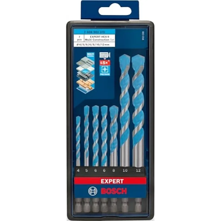Professional EXPERT HEX-9 MC Matkap Ucu Seti 7li 4/5/6/8/10/12mm