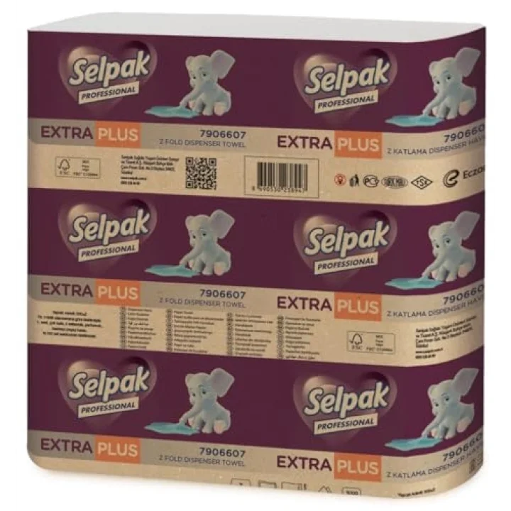 Professional Extra Z Katlı Plus Dispenser Havlu, 200 Yaprak