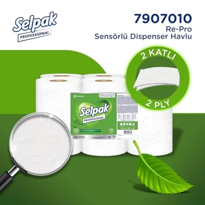 Professional Re-Pro Sensörlü Dispenser Havlu 6 Rulo 21cm x 135 m
