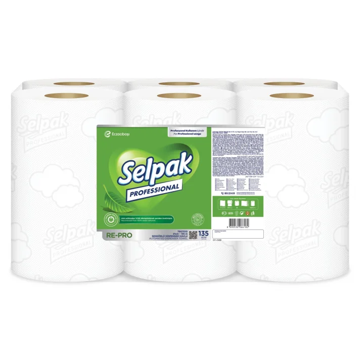 Professional Re-Pro Sensörlü Dispenser Havlu 6 Rulo 21cm x 135 m