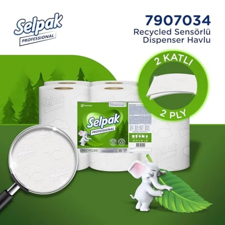 Professional Recycled Sensörlü Havlu, 135 Metre
