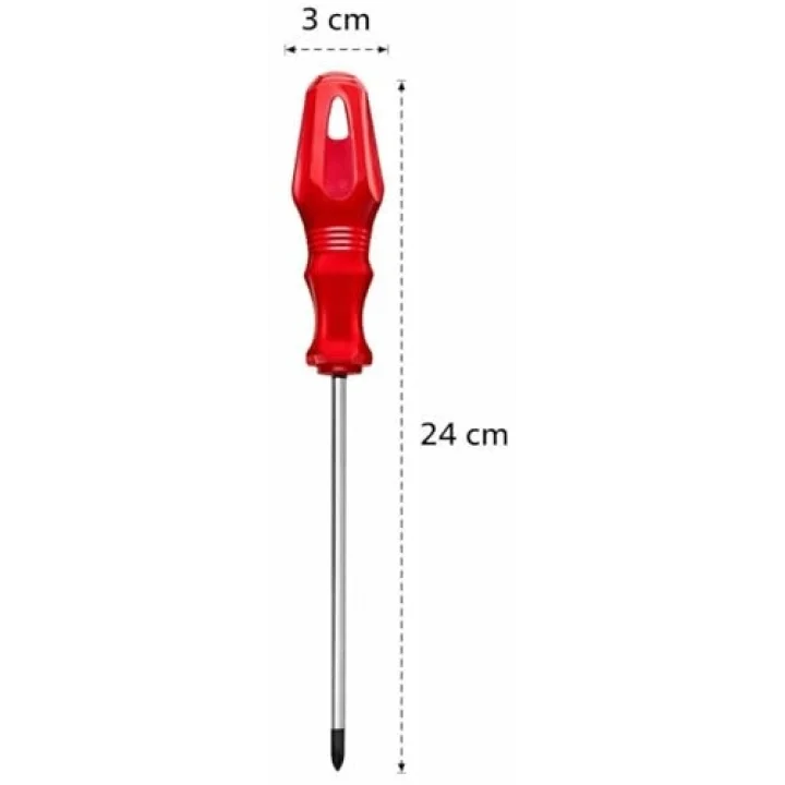 Profesyonel Manyetik Yıldız Tornavida PH2 6+125 mm, Yüksek Tork Dayanımlı Sertleştirilmiş Çelik Uç, Kaymaz Ergonomik Sap, Dar Alanlara Uygun, Mobilya Montajı ve Elektrik İşleri İçin