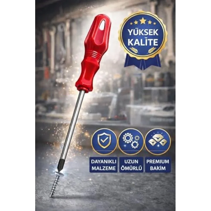 Profesyonel Manyetik Yıldız Tornavida PH2 6+125 mm, Yüksek Tork Dayanımlı Sertleştirilmiş Çelik Uç, Kaymaz Ergonomik Sap, Dar Alanlara Uygun, Mobilya Montajı ve Elektrik İşleri İçin