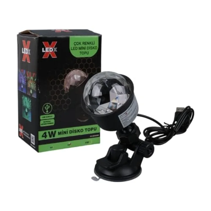 Projeksiyon Atmosferli, Usbli, 4 Watt, Sihirli, Rgb Led, Disko Topu