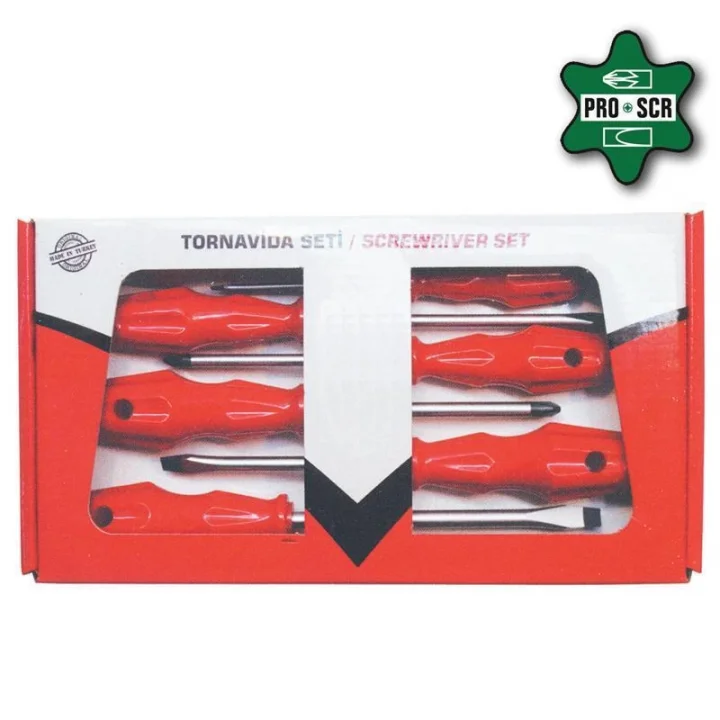 Mey İthalat® Proscr 02645 Karışık Tornavida Seti 7 Parça