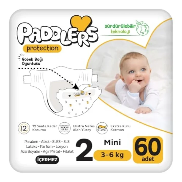 Protection Bebek Bezi 2 Numara Mini (3-6 Kg) 60 Adet Jumbo Paket