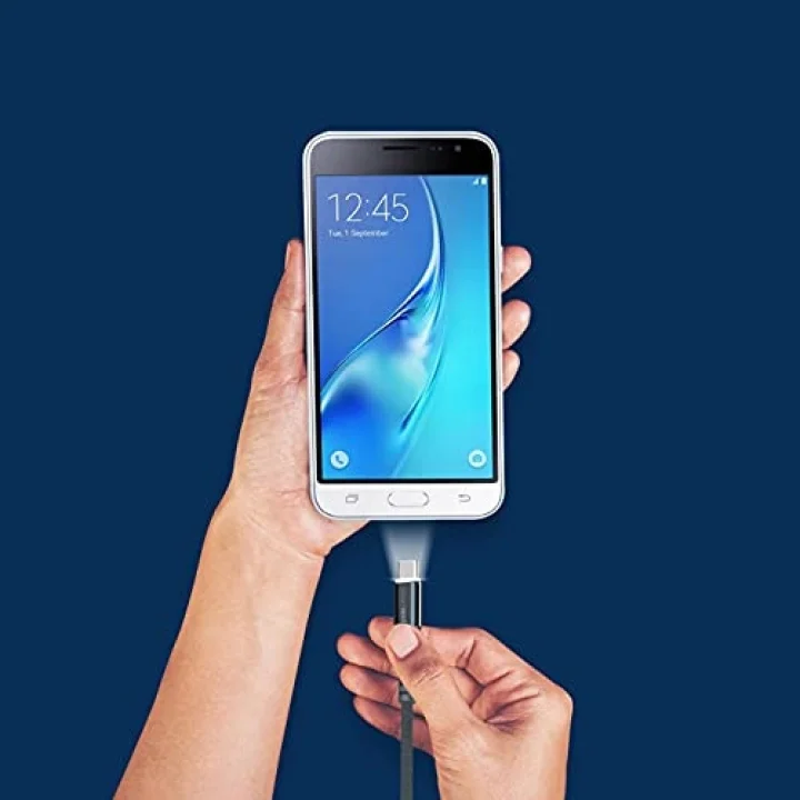 PSM26 1.2 Metre Type-C (Android ve Diğer) Led Aydınlatmalı Şarj Ve Data Kablosu Siyah