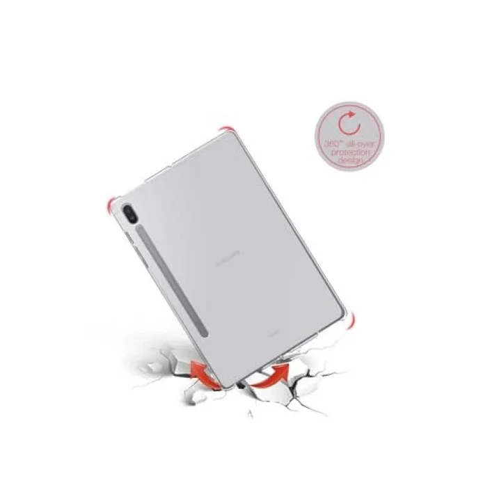 PSR aksesuar Renksiz Kılıf Tablet Süper Silikon Kapak-Renksiz Galaxy Tab S7 Plus T970 ile uyumlu