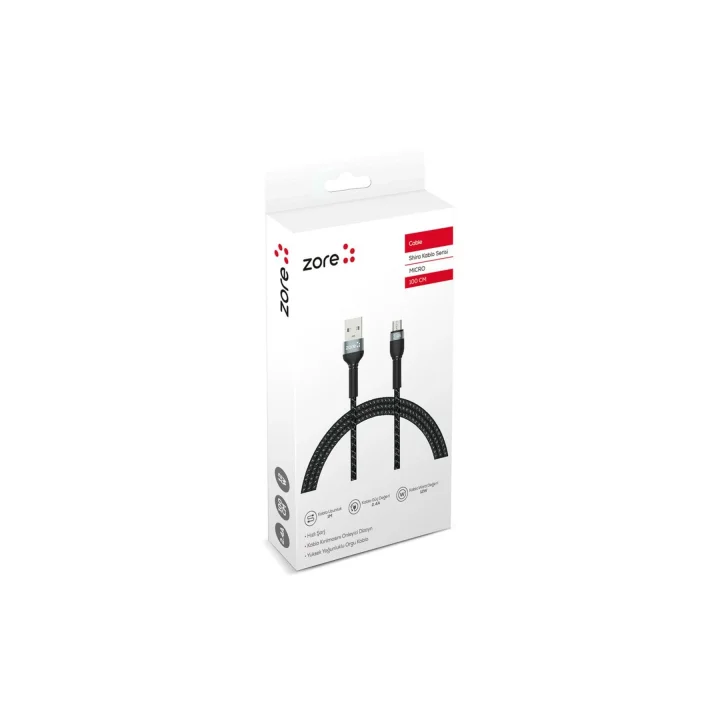 PSR aksesuar Siyah Siyah Shira Serisi Micro Usb Kablo 1 Metre- ile uyumlu