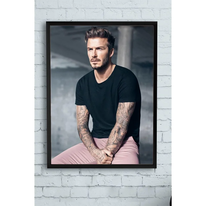 (pster10608) David Beckham Çerçeveli Tablo 2 (40x50cm)