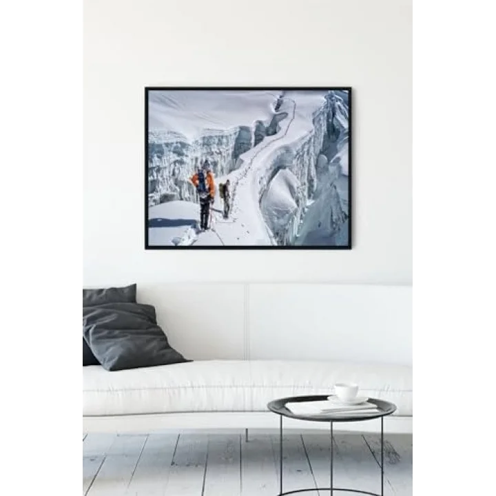 (pster10740) Karlı Dağ Manzara Çerçeveli Tablo (50x70cm)